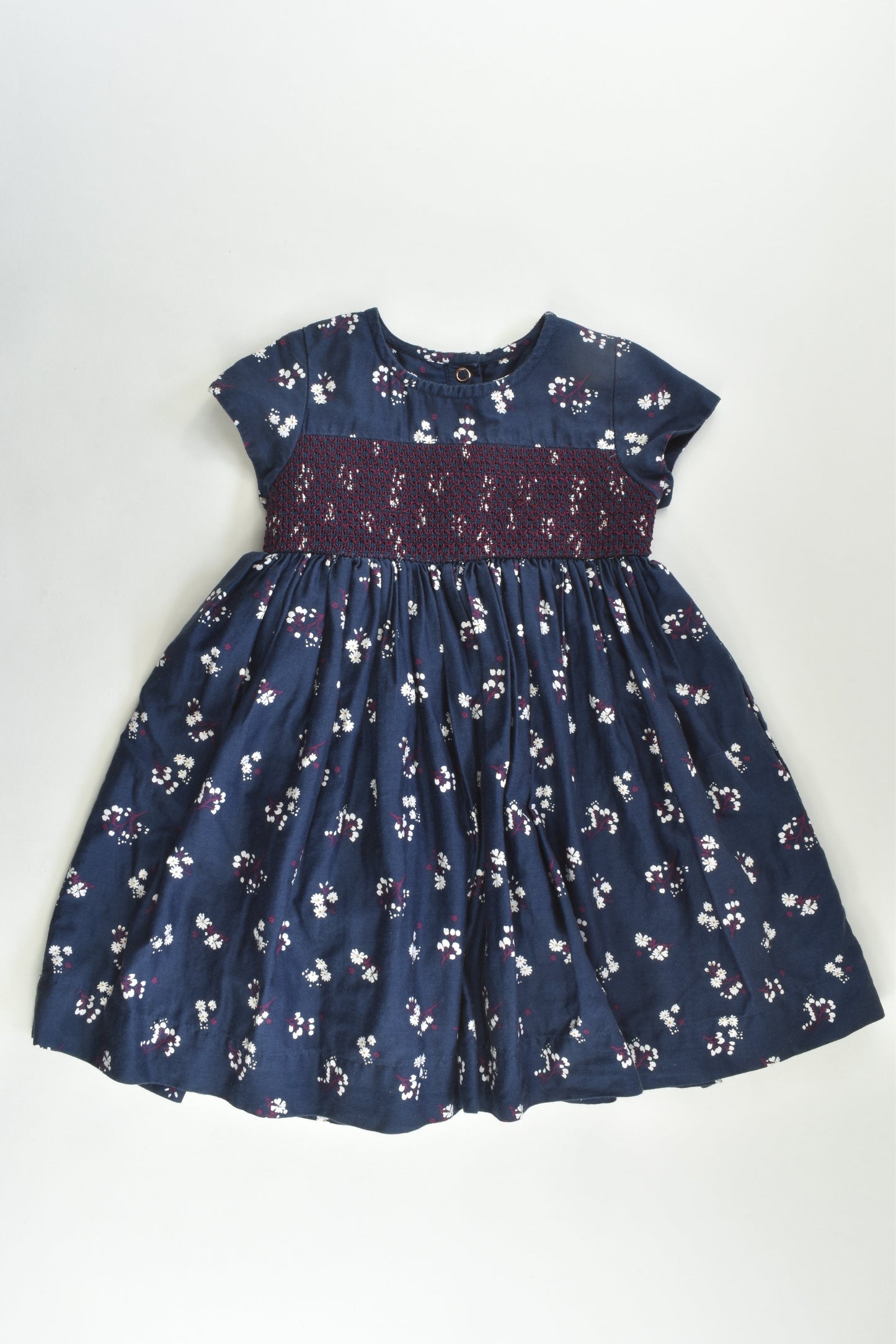 Marks & Spencer Size 1 (12-18 months) Lined Smocked Dress