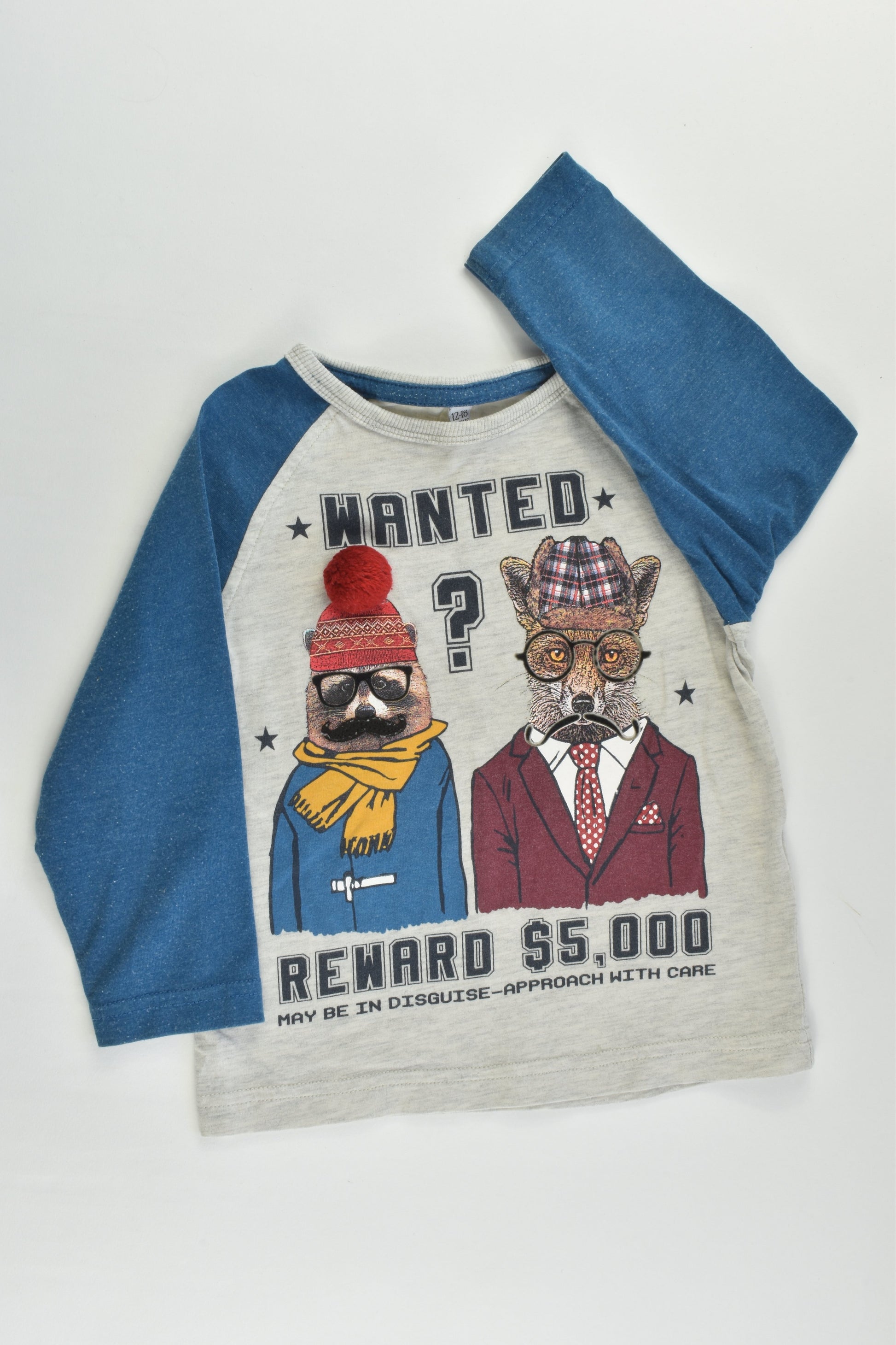Marks & Spencer Size 1 (12-18 months) 'Wanted?' Top