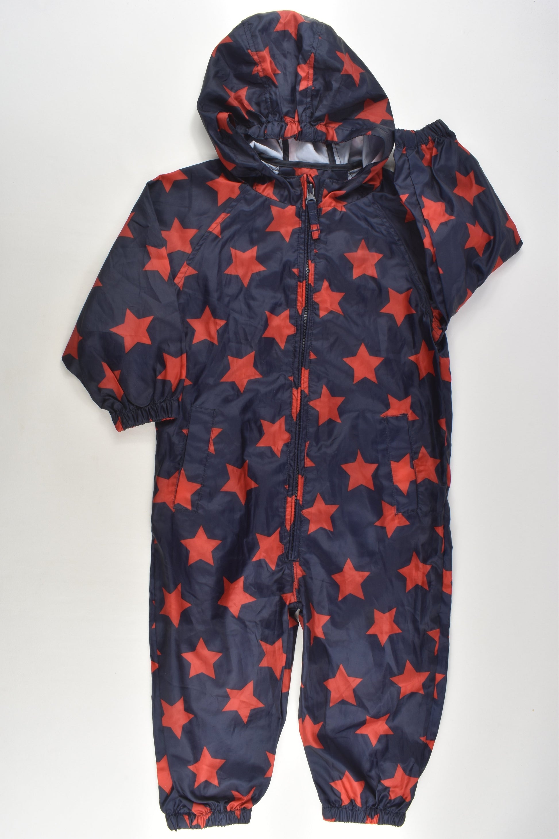 Marks & Spencer Size 1-2 (90 cm) Lightweight Stars Puddle Suit