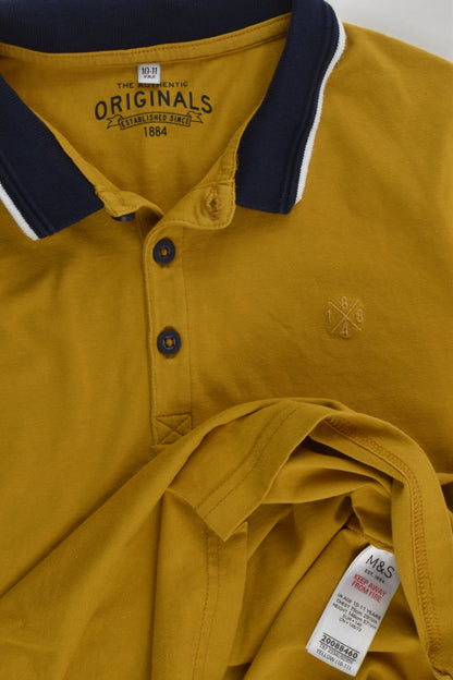 Marks & Spencer Size 10-11 Mustard Polo Shirt