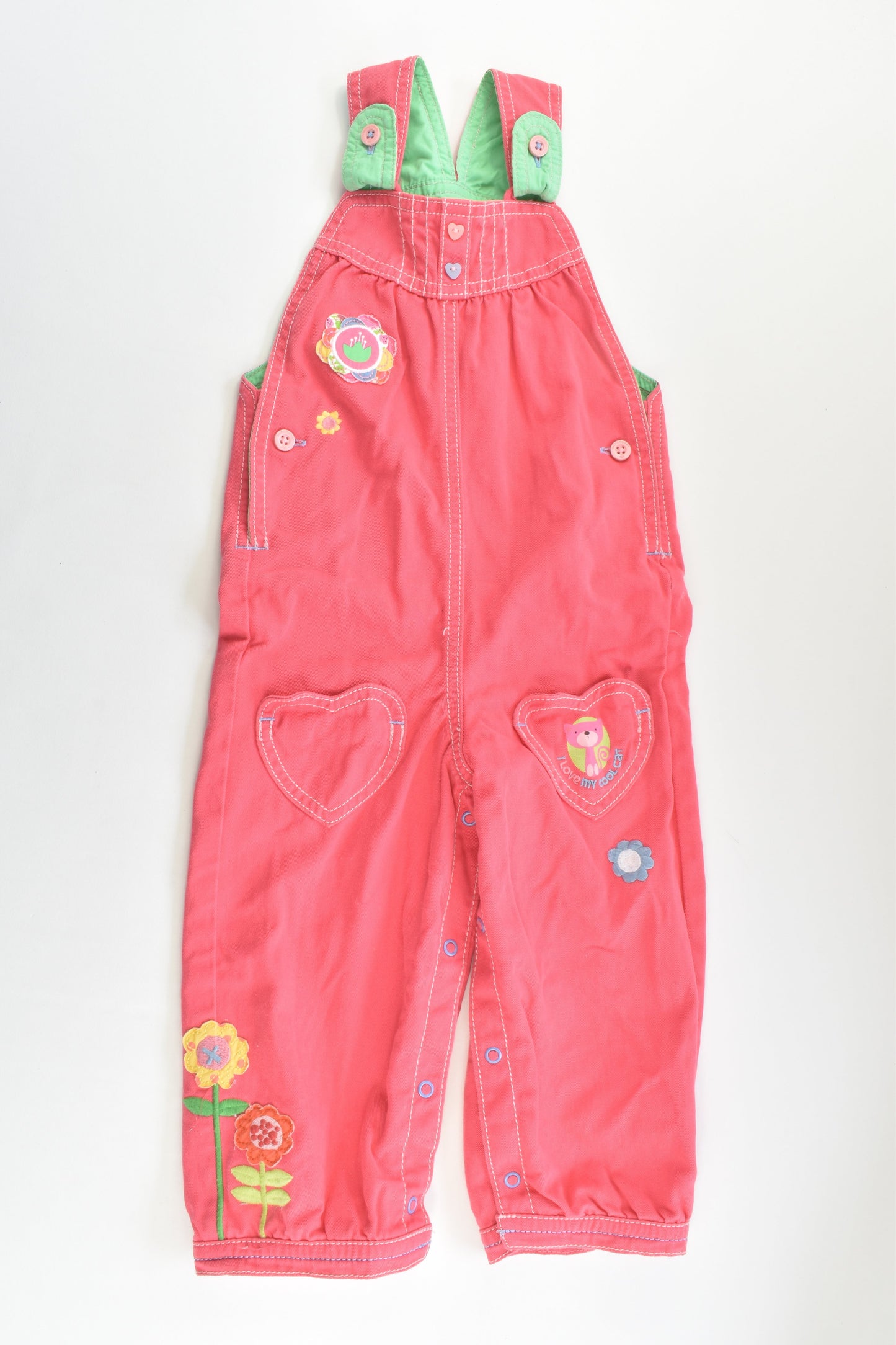 Marks & Spencer Size 2 (18-24 months, 90 cm) Lined 'Cool Cat' Overalls