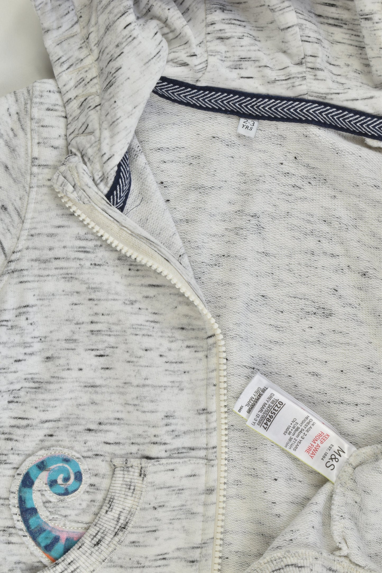 Marks & Spencer Size 2-3 (98 cm) Chameleon Hooded Zip Jumper