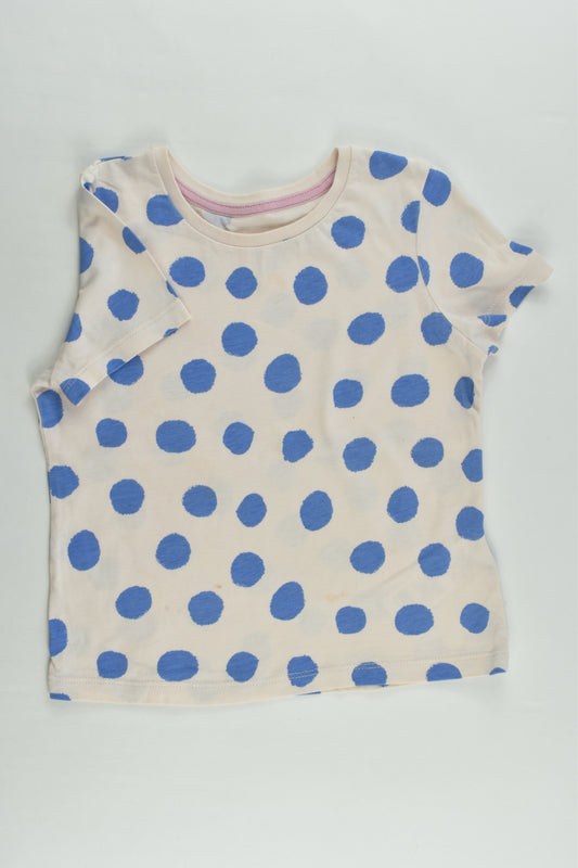 Marks & Spencer Size 3-4 (104 cm) Polka Dots T-shirt