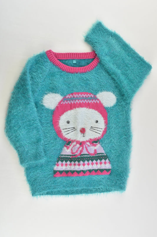 Marks & Spencer Size 3-4 (104 cm) Soft and Fluffy Mouse Jumper