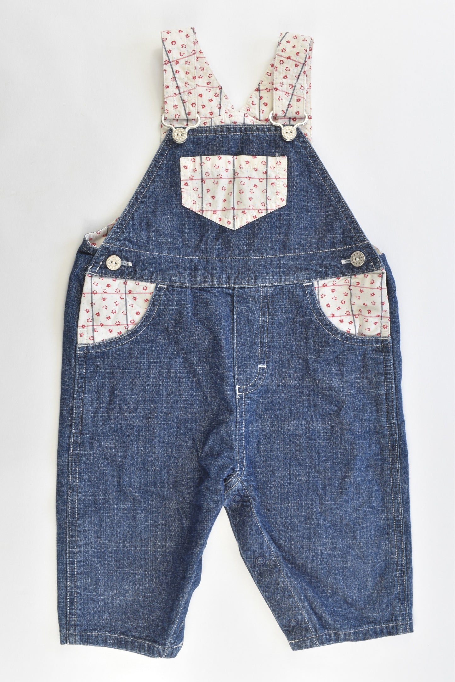 Marks & Spencer Size 3-6 months (Generous) Soft Denim Overalls