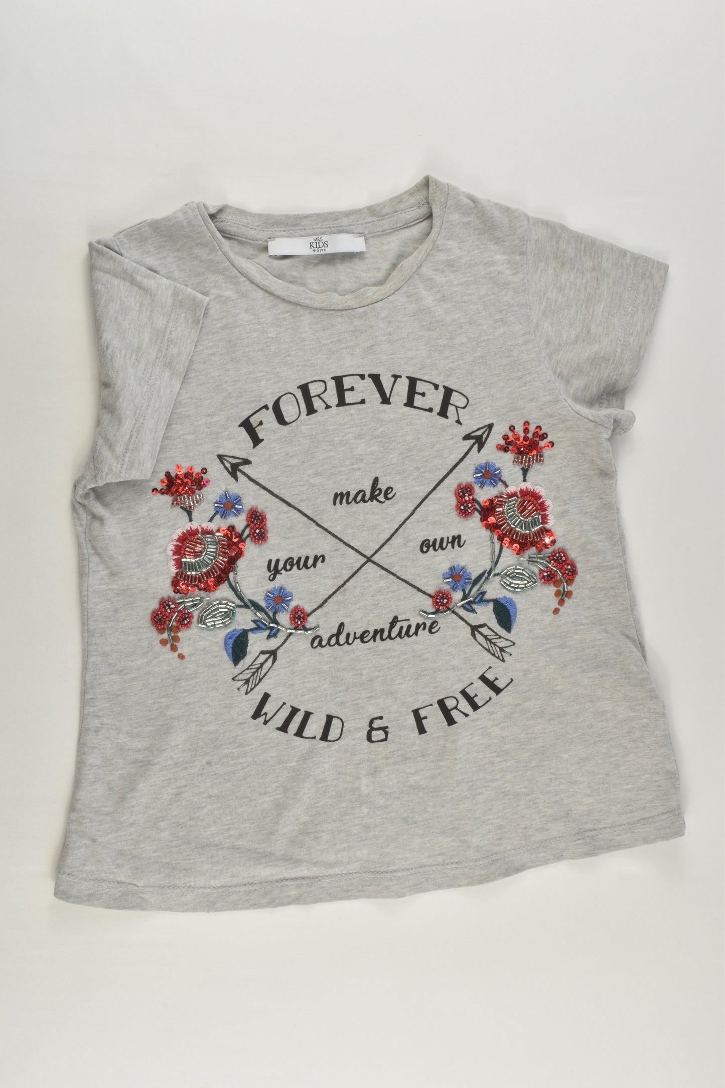 Marks & Spencer Size 4-5 'Wild and Free' T-shirt