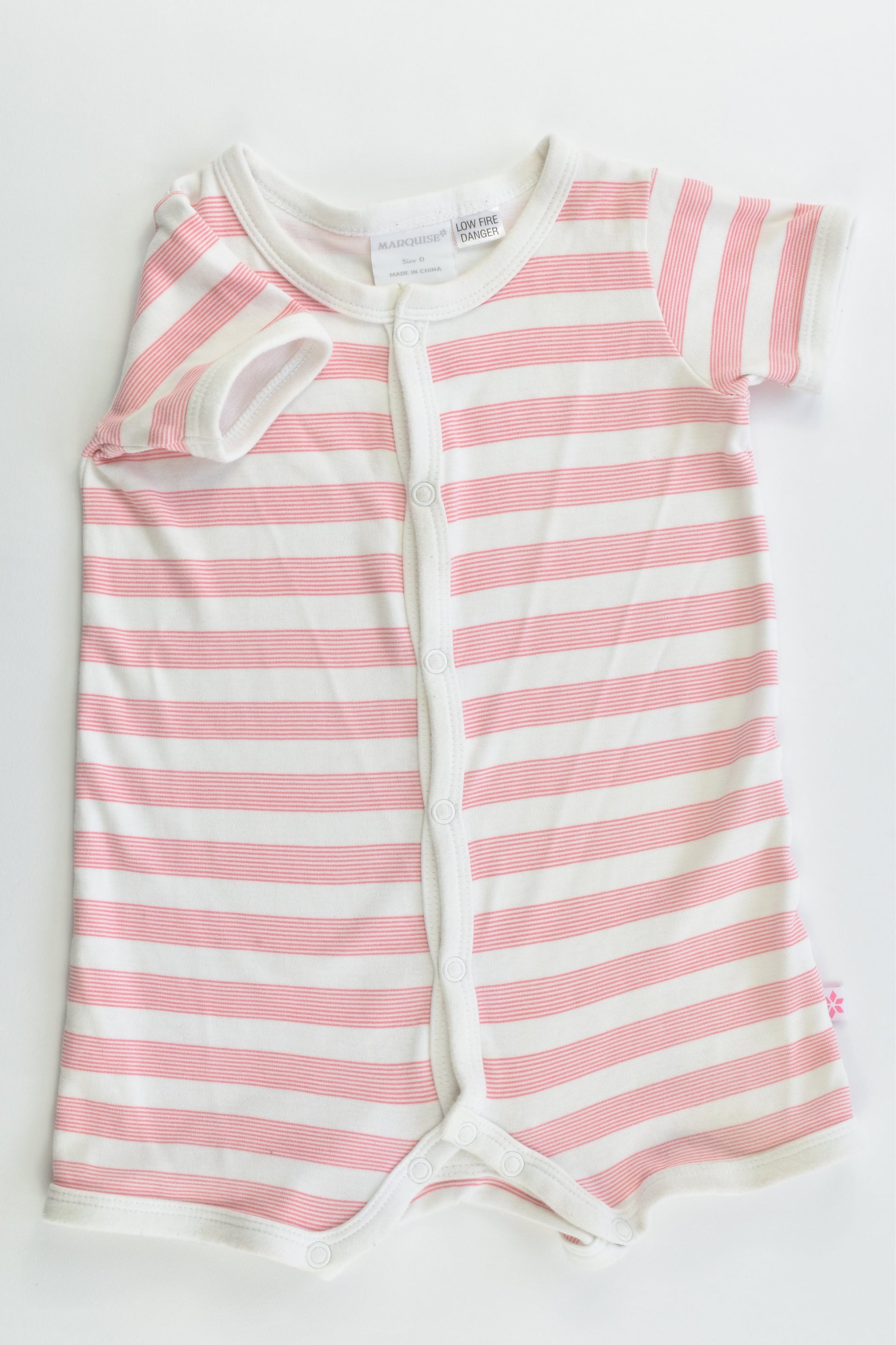 Marquise Size 0 (6-12 months, 76 cm) Striped Short Romper