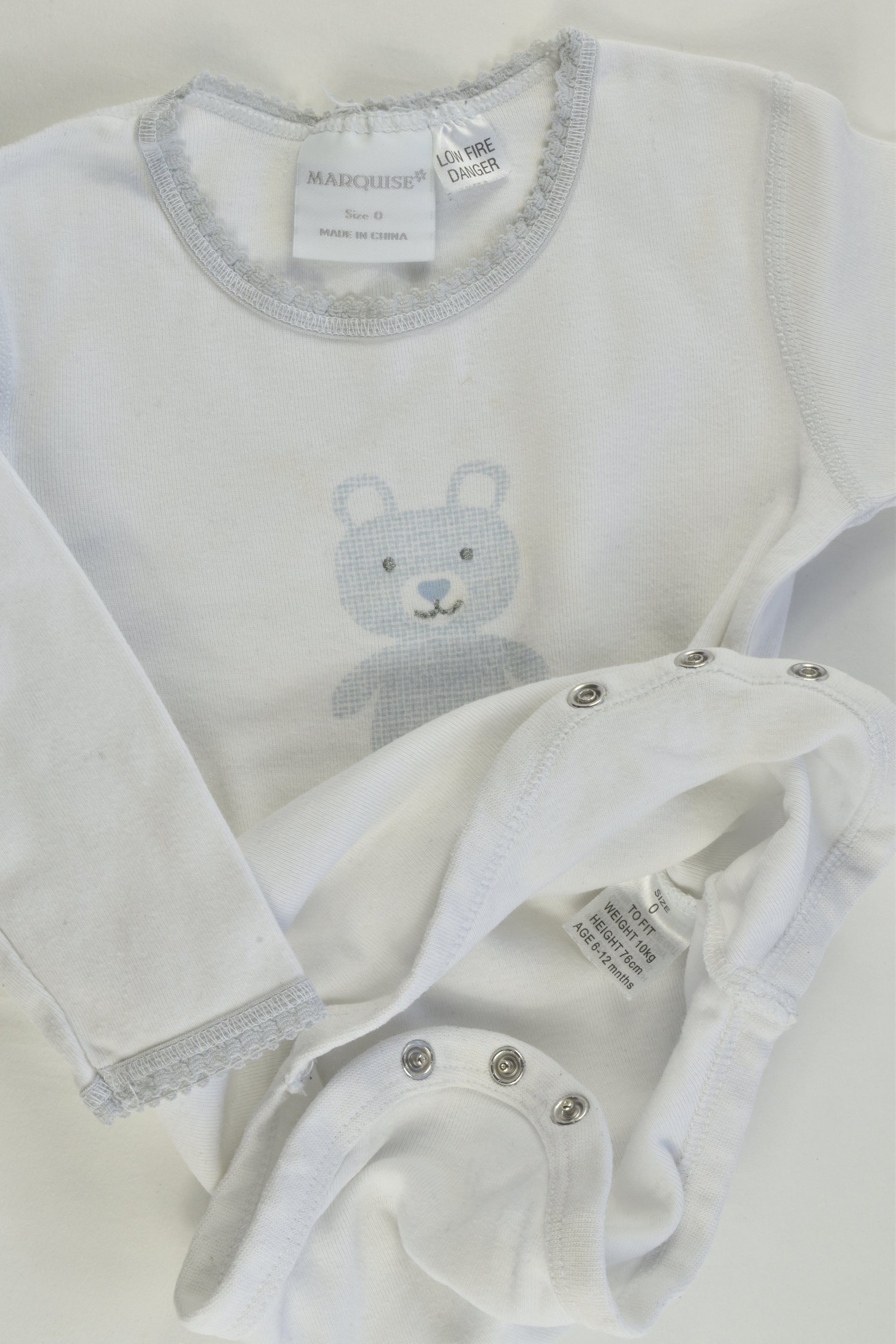 Marquise Size 0 Teddy Bear Bodysuit