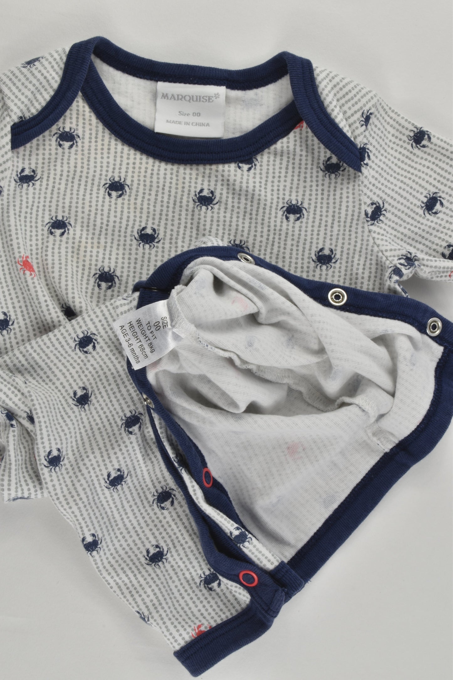 Marquise Size 00 Crabs Short Romper