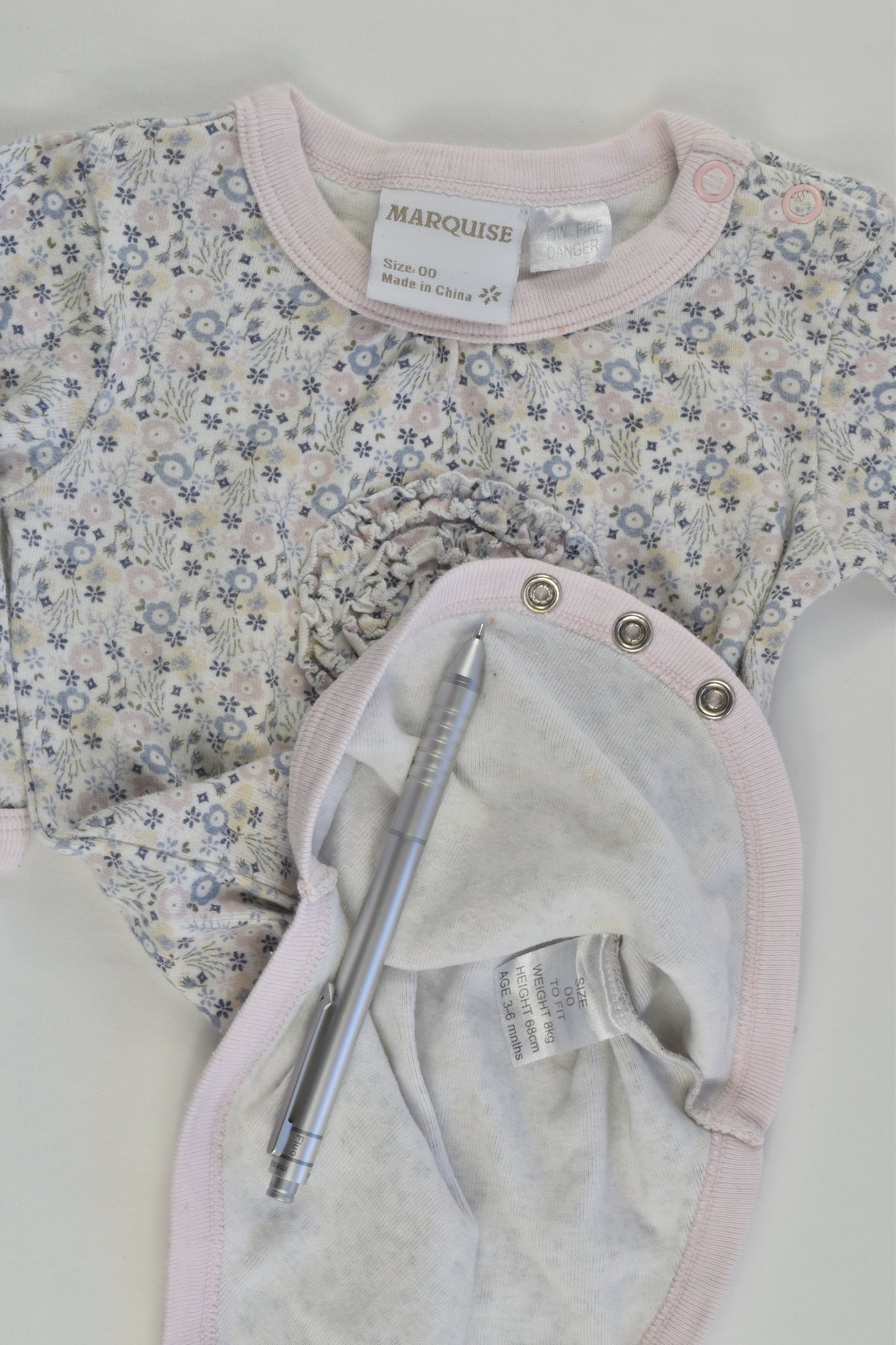 Marquise Size 00 Floral Bodysuit