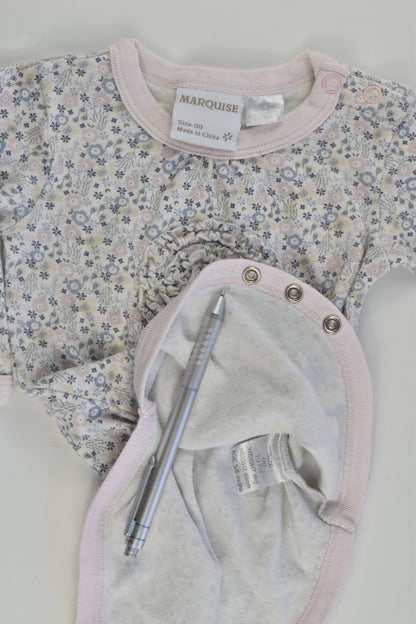Marquise Size 00 Floral Bodysuit
