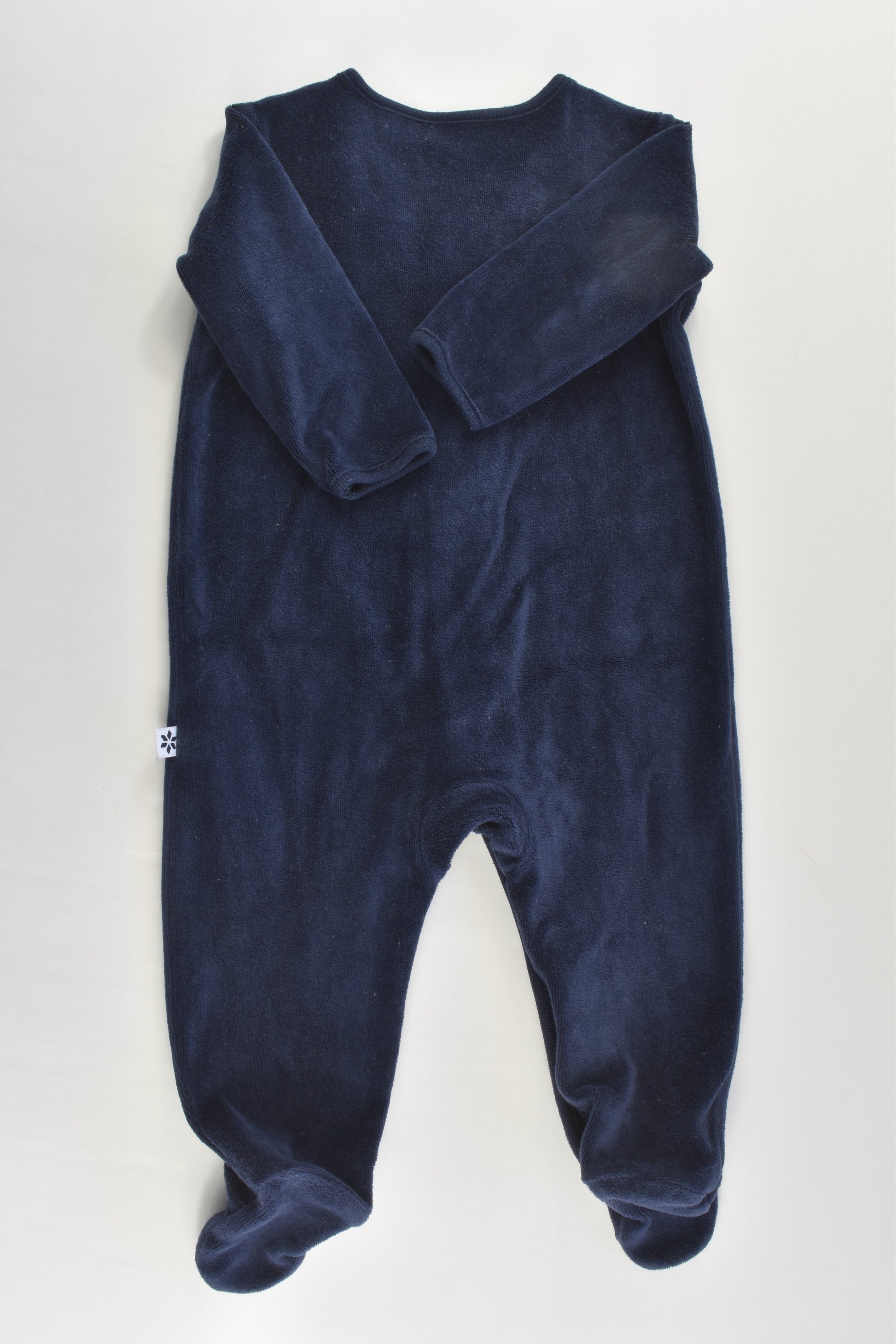 Marquise Size 00 Footed Owl Velour Romper