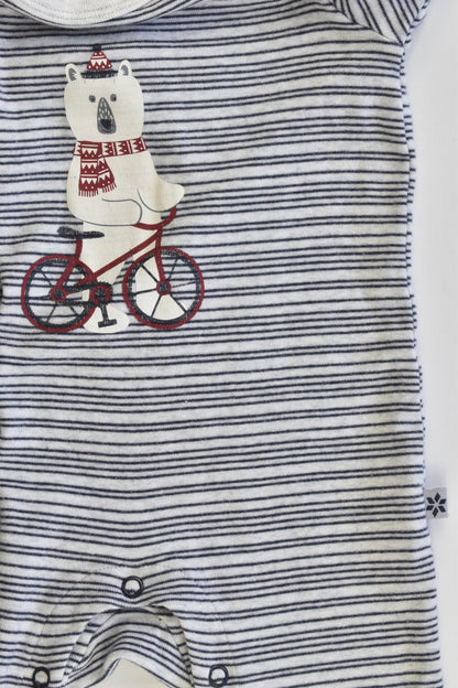 Marquise Size 00 Polar Bear on Bike Romper