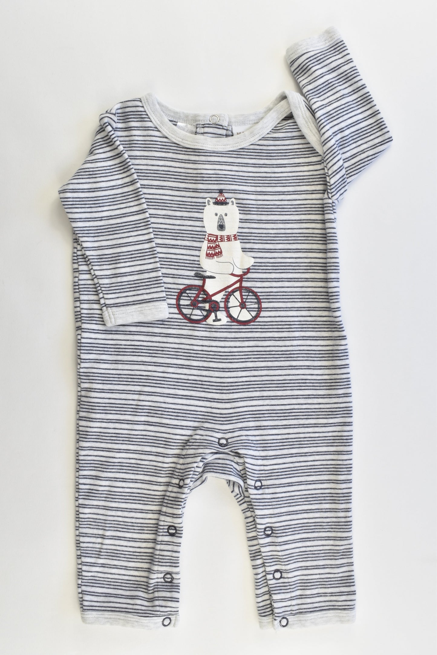 Marquise Size 00 Polar Bear on Bike Romper