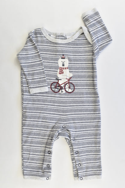 Marquise Size 00 Polar Bear on Bike Romper