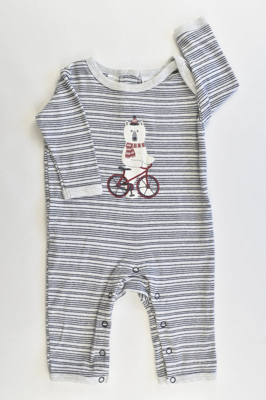 Marquise Size 00 Polar Bear on Bike Romper