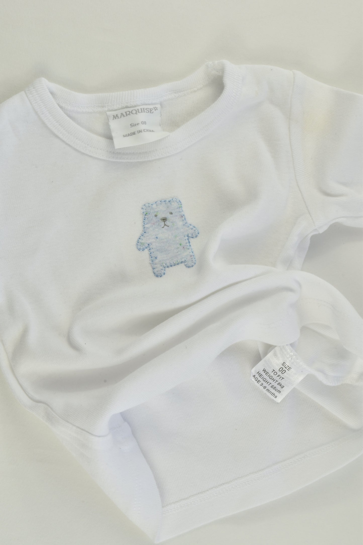 Marquise Size 00 Teddy Bear Top and Footed Pants