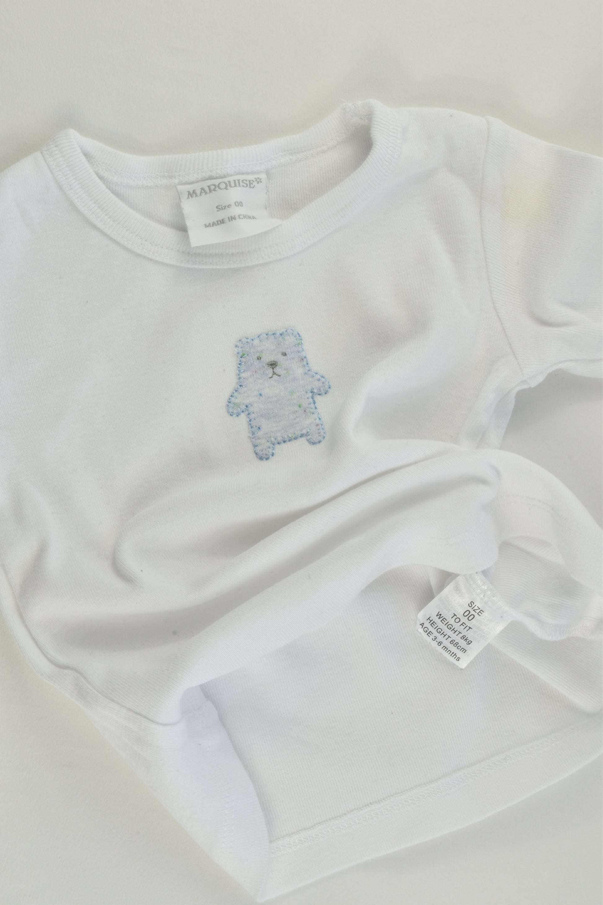 Marquise Size 00 Teddy Bear Top and Footed Pants