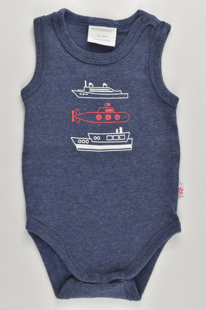Marquise Size 000 (0-3 months, 62 cm) Boats Sleeveless Bodysuit