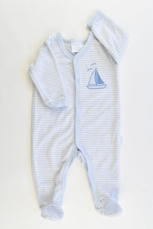 Marquise Size 000 Sailboat Terry Romper
