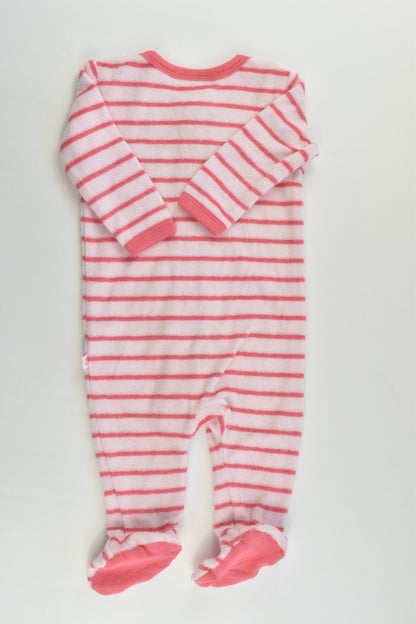 Marquise Size 000 Striped Footed Terry Romper