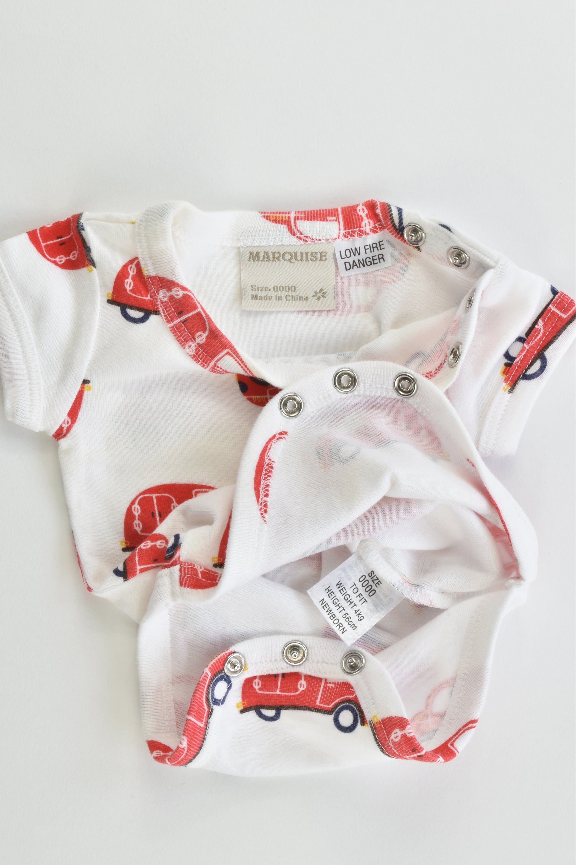 Marquise Size 0000 Cars Bodysuit