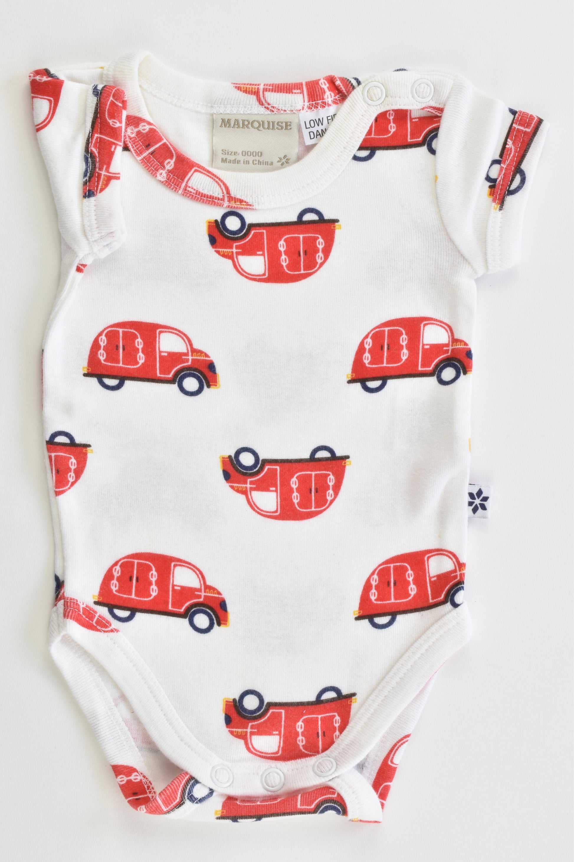 Marquise Size 0000 Cars Bodysuit