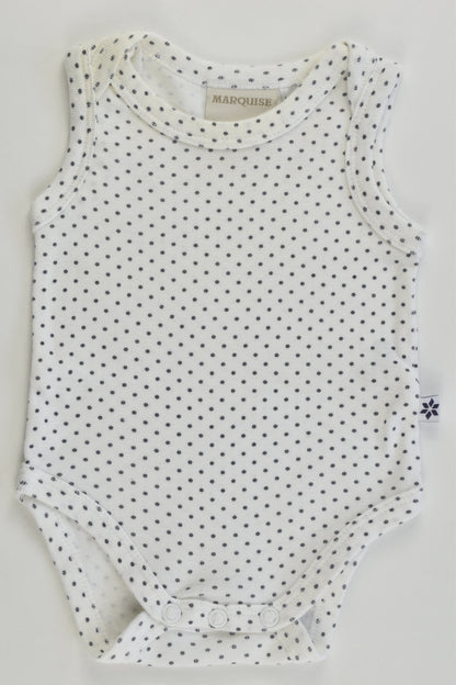 Marquise Size 0000 Dotted Sleeveless Bodysuit