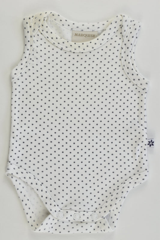 Marquise Size 0000 Dotted Sleeveless Bodysuit