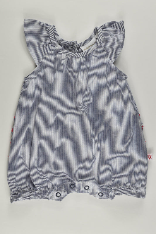 Marquise Size 0000 Short Romper with Ruffle at the Back