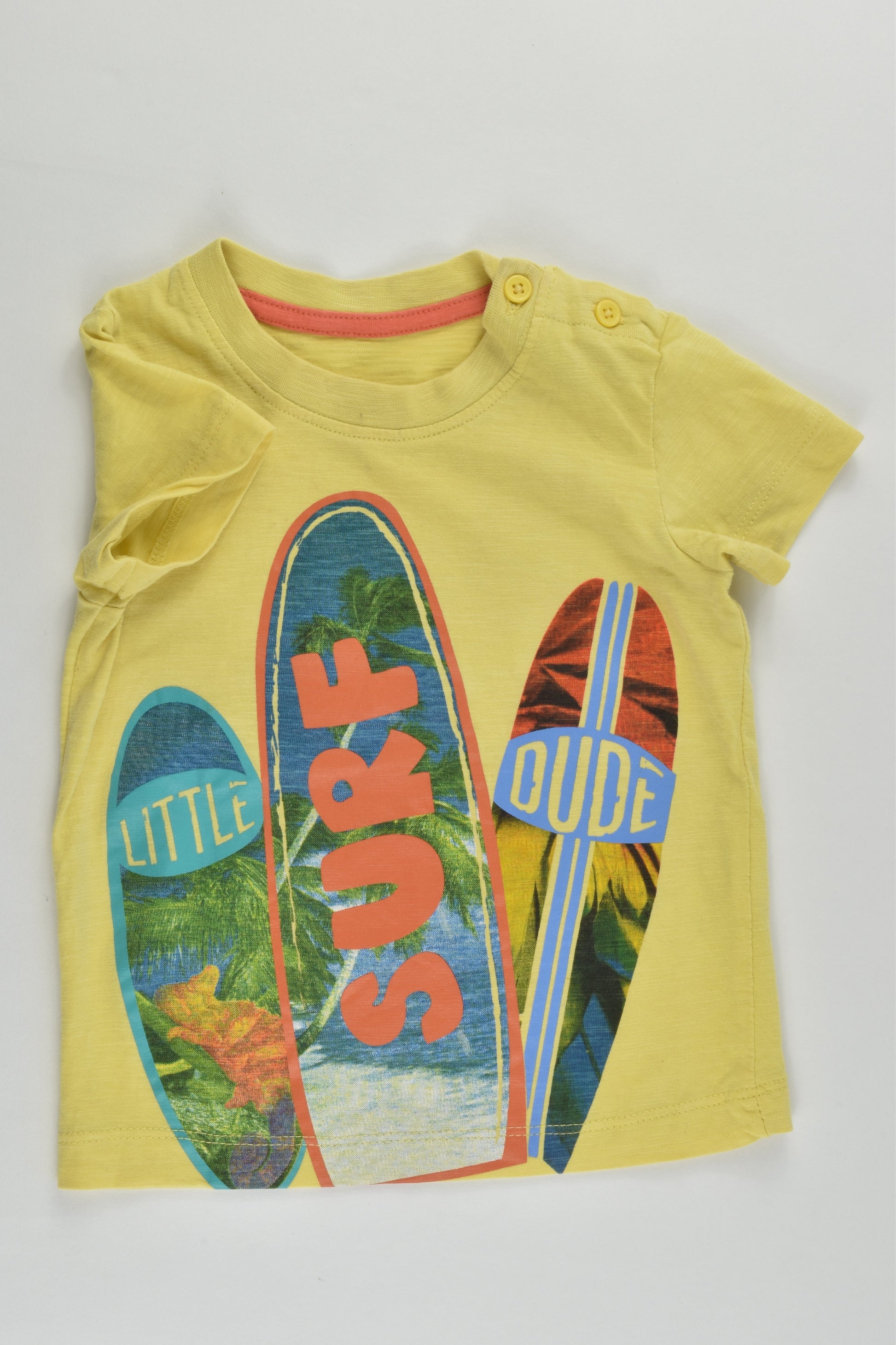 Matalan Size 0 (6-9 months) 'Little Surf Dude' T-shirt