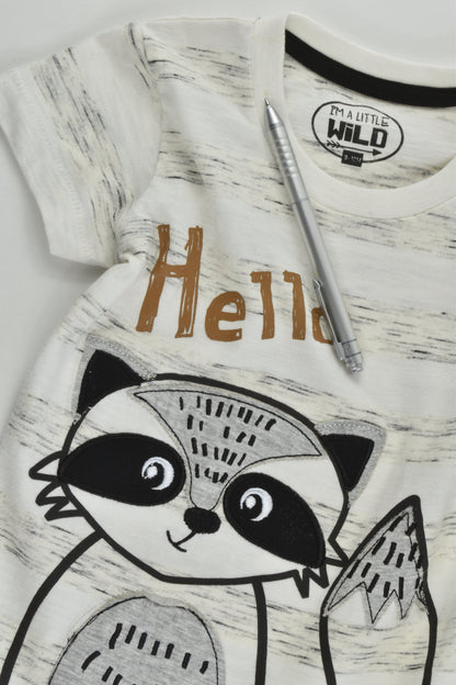 Matalan Size 0 (9-12 months) Raccoon T-shirt