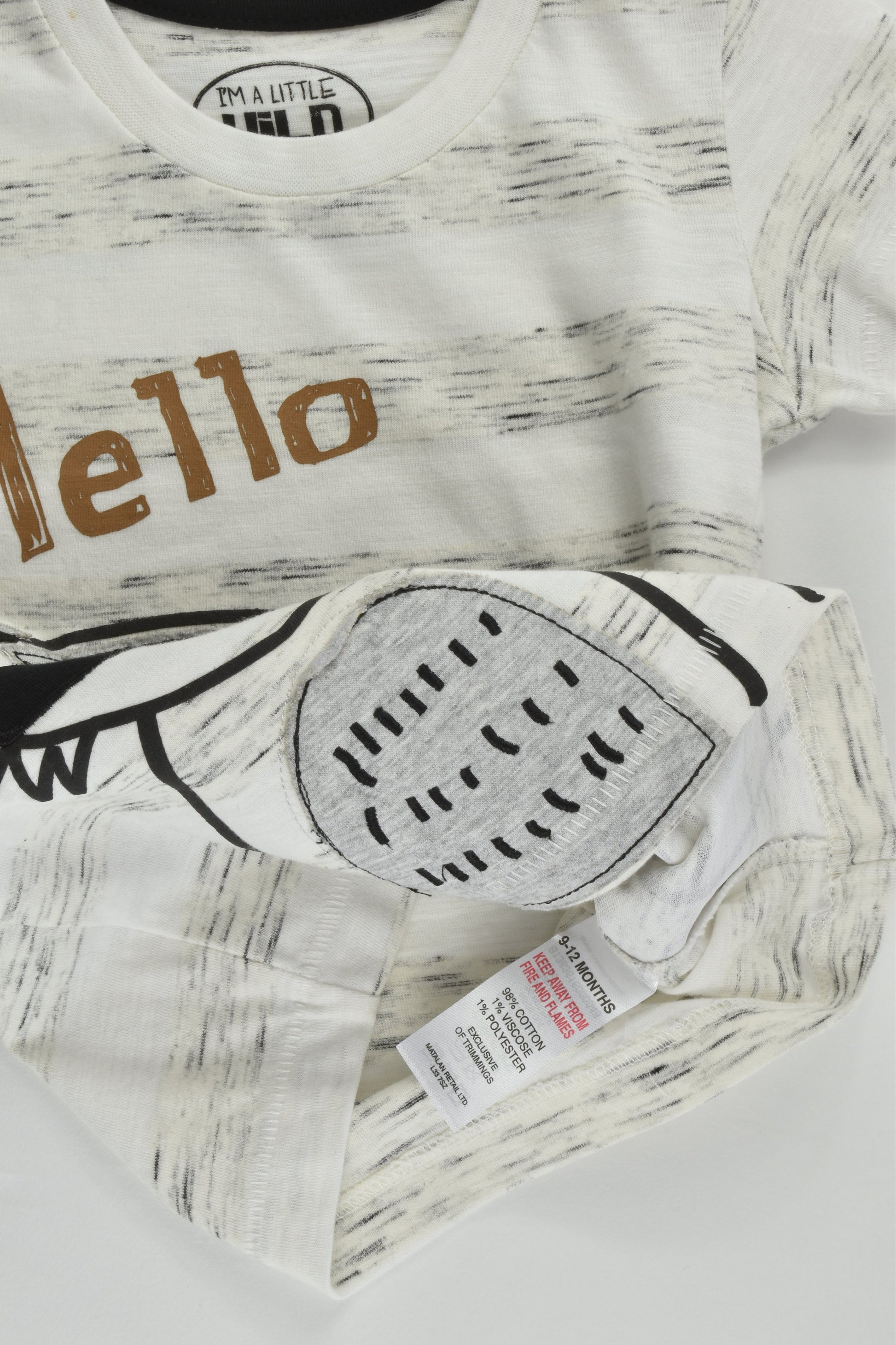 Matalan Size 0 (9-12 months) Raccoon T-shirt