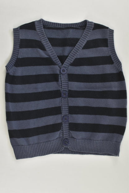Matalan Size 0 (9-12 months) Striped Knitted Vest