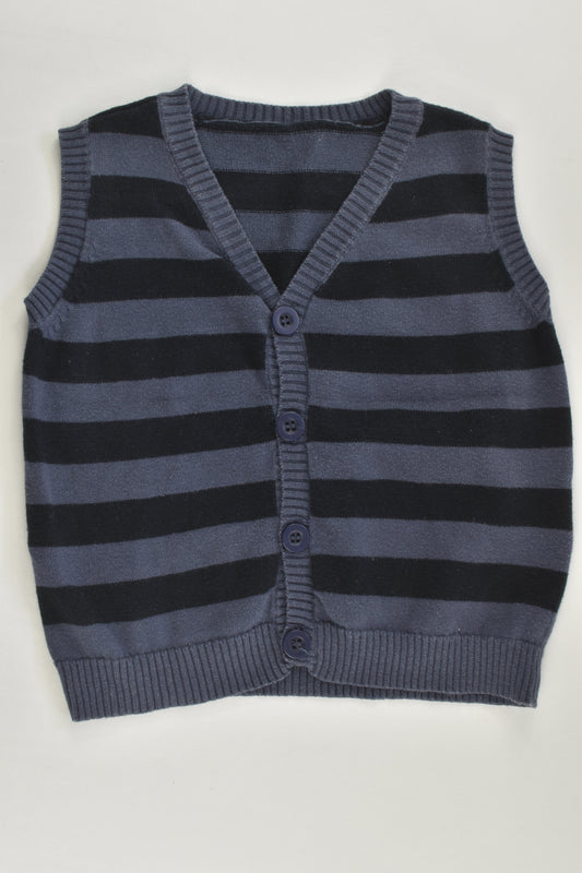 Matalan Size 0 (9-12 months) Striped Knitted Vest