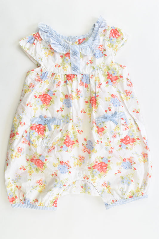 Matalan Size 3-6 months Floral Playsuit