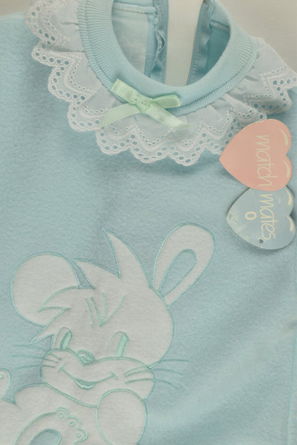 Match Mates Size 0 Vintage Mouse Fleece Playsuit
