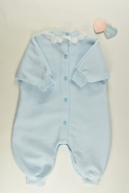 Match Mates Size 00 Vintage Bow and Lace Fleece Playsuit