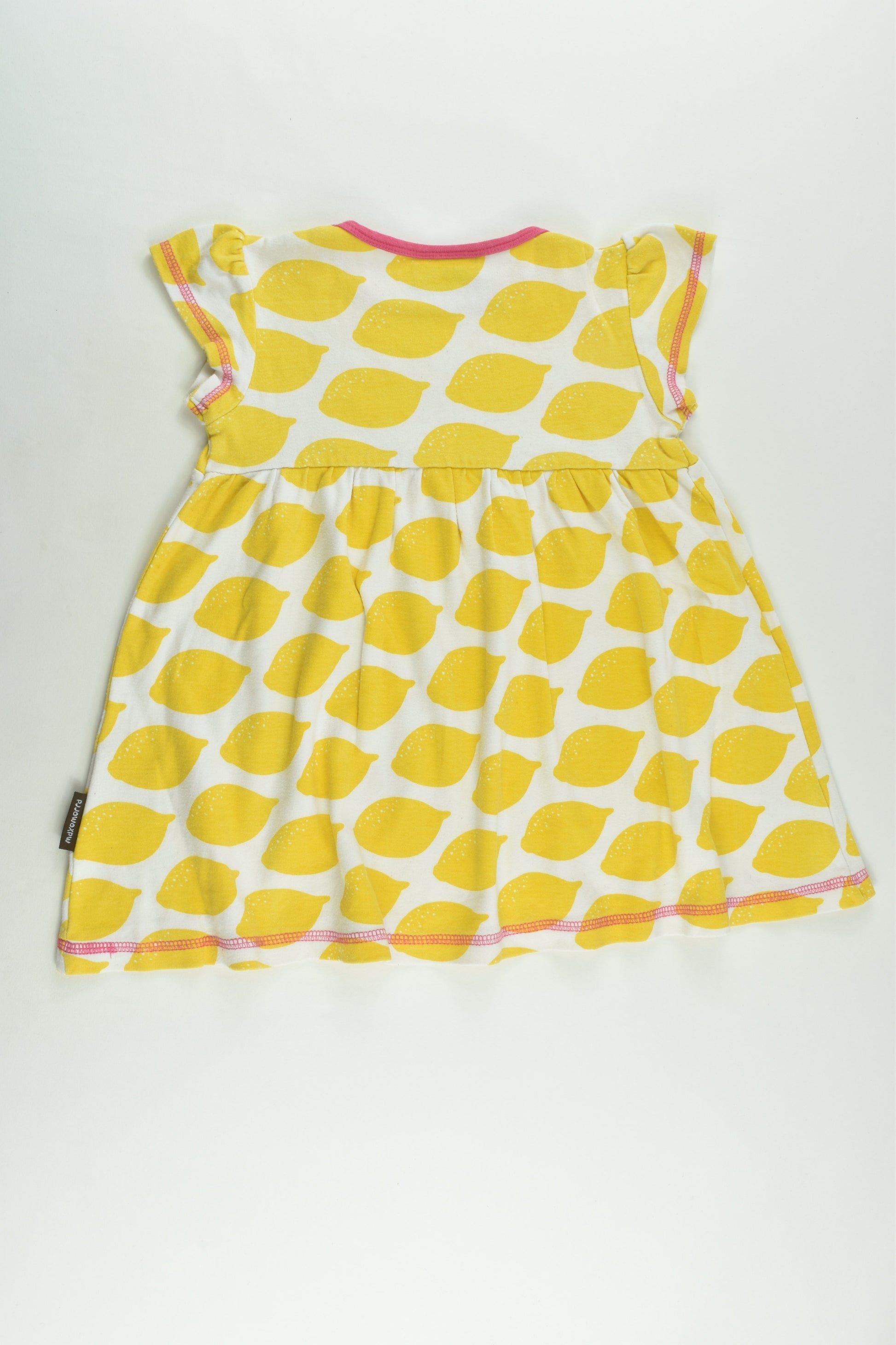 Maxomorra Size 1/2 (86/92 cm) Lemon Dress