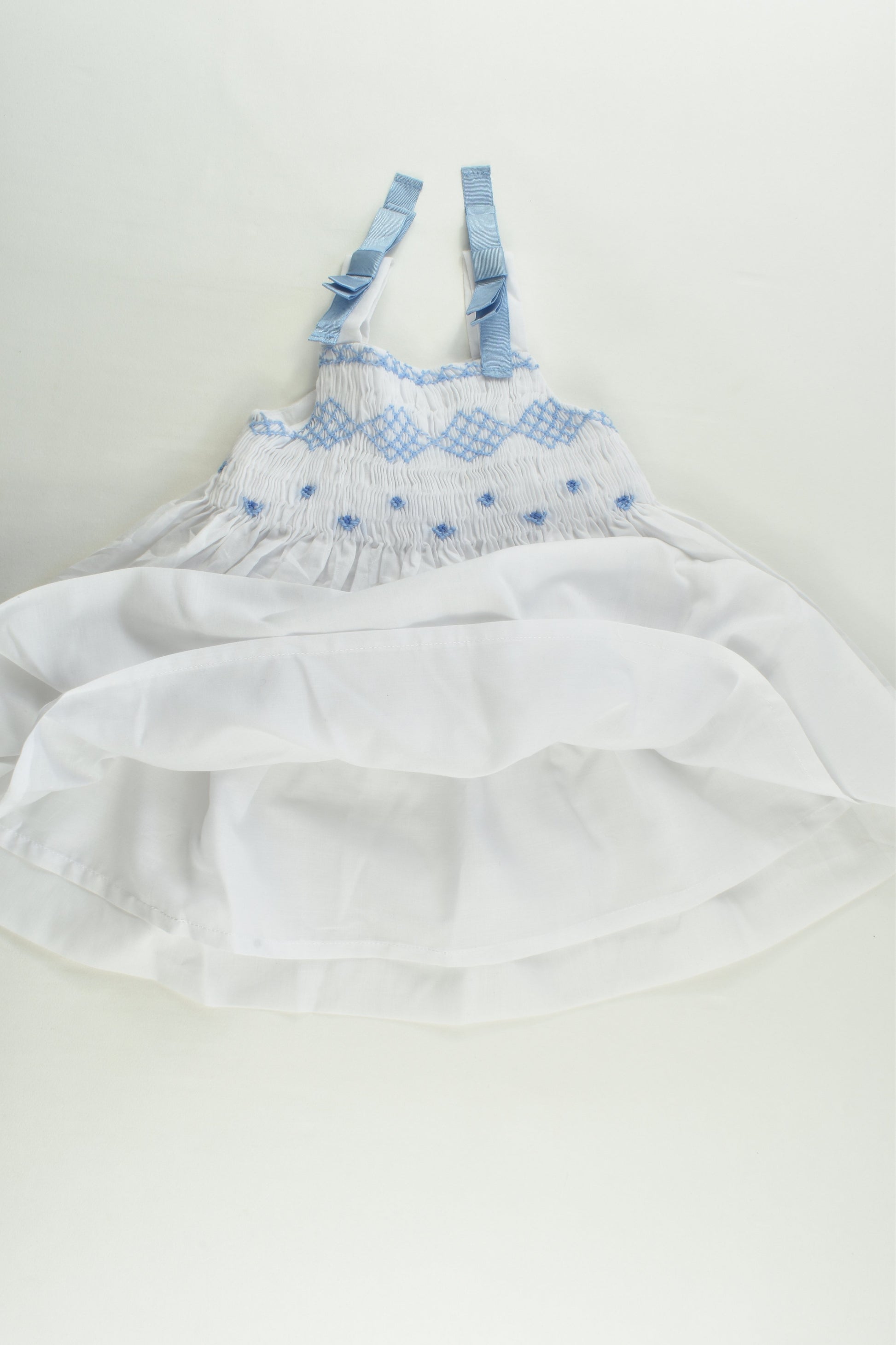 Mayoral Chic Size 0 (74 cm, 9 months) Lined Smocked Dress