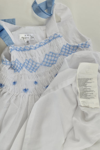Mayoral Chic Size 0 (74 cm, 9 months) Lined Smocked Dress