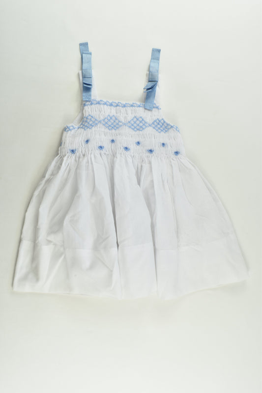 Mayoral Chic Size 0 (74 cm, 9 months) Lined Smocked Dress