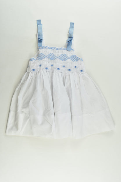 Mayoral Chic Size 0 (74 cm, 9 months) Lined Smocked Dress