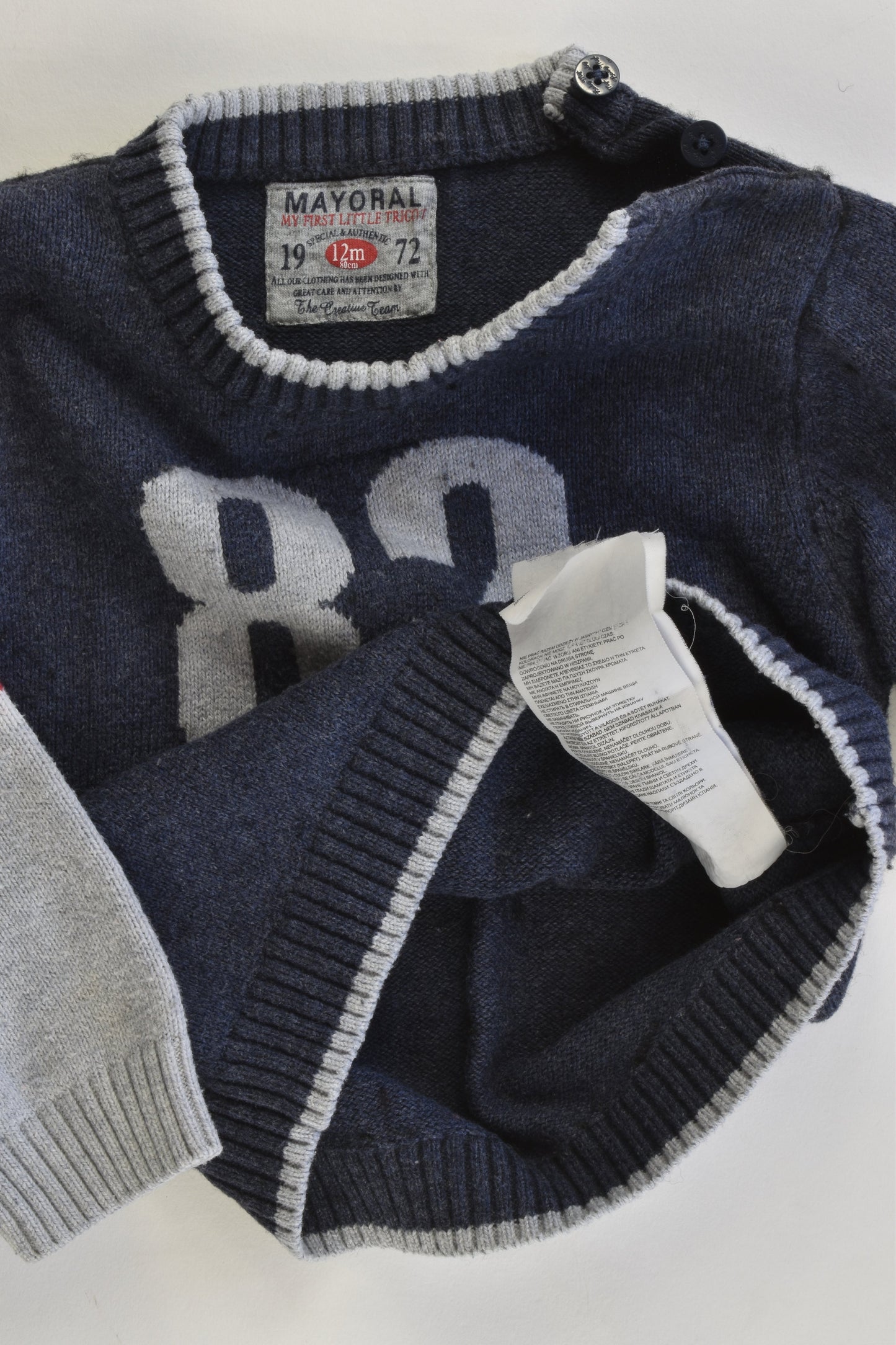 Mayoral (Spain) Size 0-1 (12 months, 80 cm) "82" Knitted Jumper