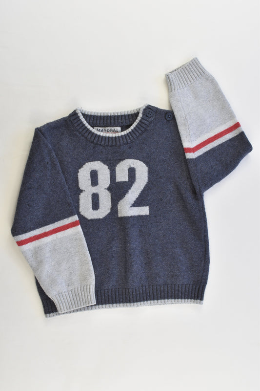 Mayoral (Spain) Size 0-1 (12 months, 80 cm) "82" Knitted Jumper