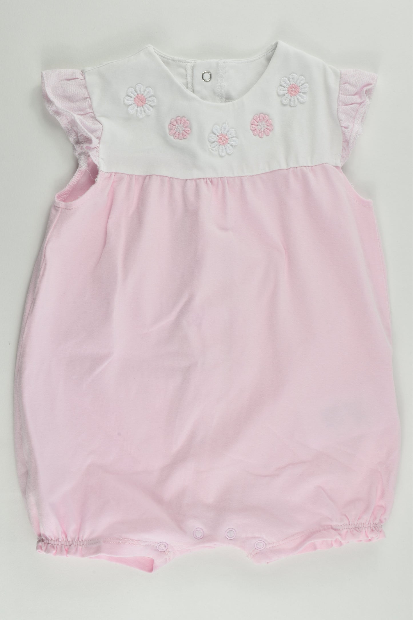 Mayoral (Spain) Size 00 (3-6 months, 70 cm) Flowers Playsuit