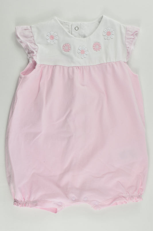 Mayoral (Spain) Size 00 (3-6 months, 70 cm) Flowers Playsuit
