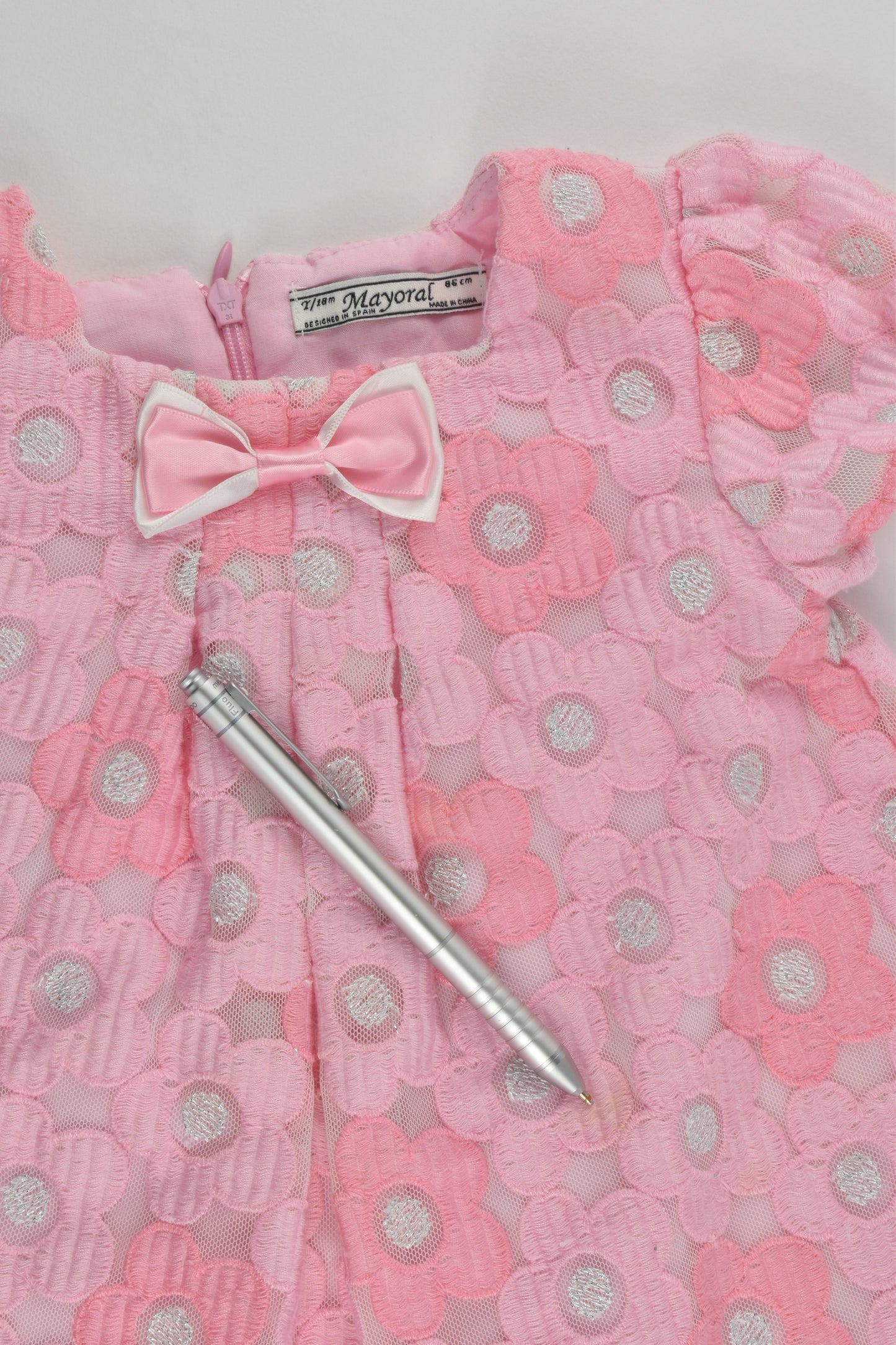 Mayoral (Spain) Size 1 (18 months, 86 cm) Lined Dress