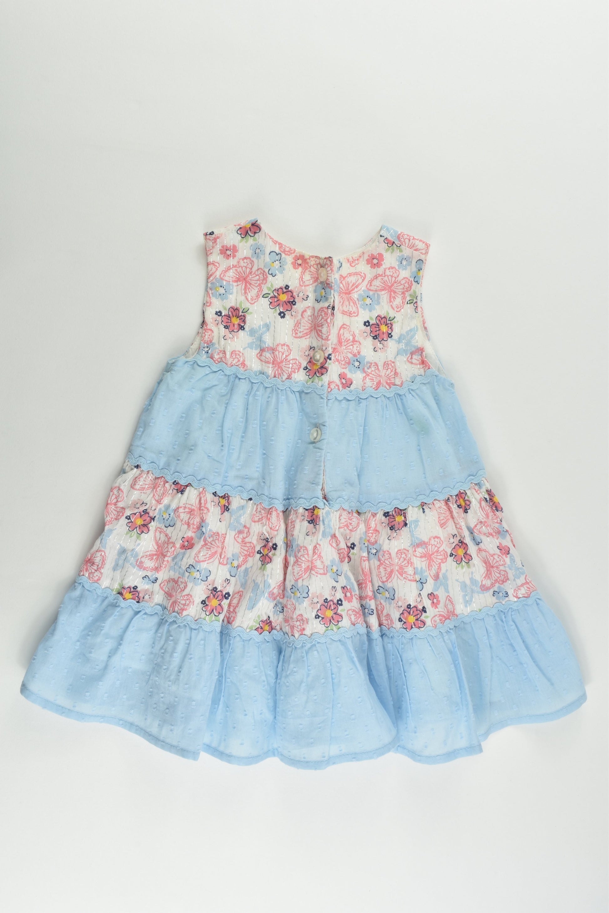 M&Co Size 00 (3-6 months) Lined Butterfly Dress