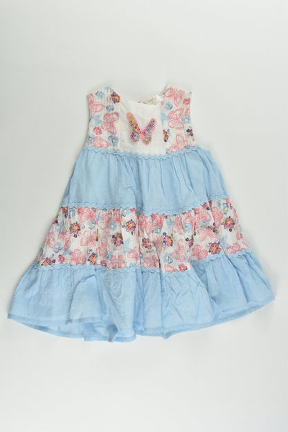 M&Co Size 00 (3-6 months) Lined Butterfly Dress